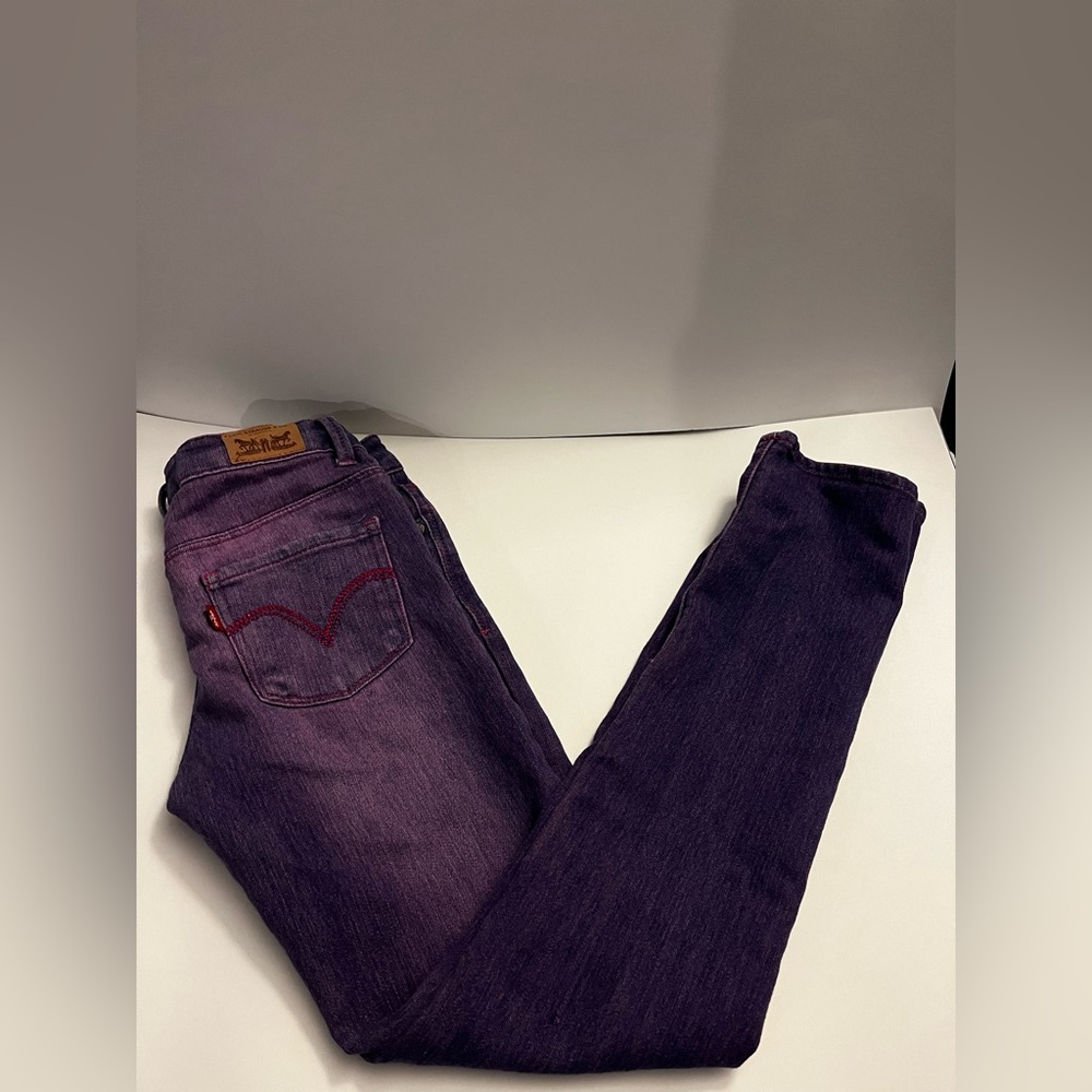 Levi’s: Girls Purple Skinny Jeans